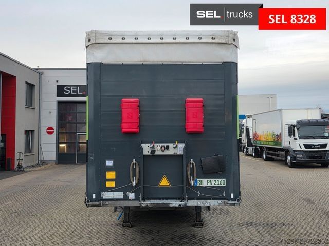 Open semitrailer with tarp SCHMITZ CARGOBULL SCS 24 / Staplerhalter. / Palettenk. / Lenkachse