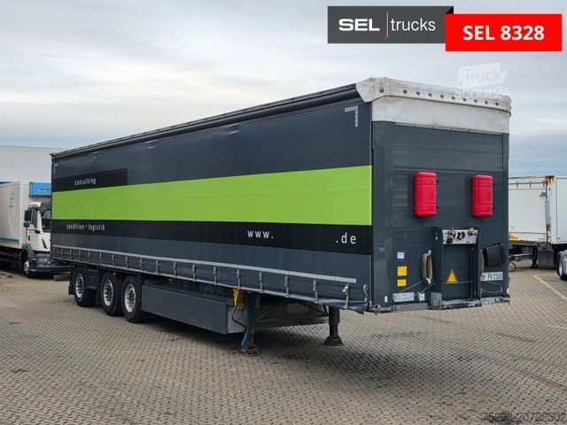 Open semitrailer with tarp SCHMITZ CARGOBULL SCS 24 / Staplerhalter. / Palettenk. / Lenkachse