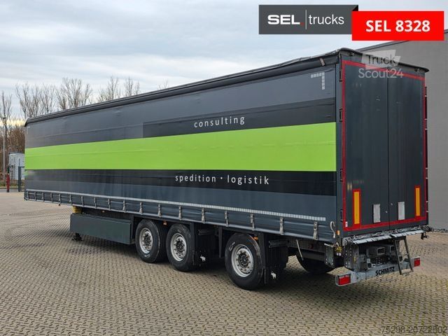 Open semitrailer with tarp SCHMITZ CARGOBULL SCS 24 / Staplerhalter. / Palettenk. / Lenkachse
