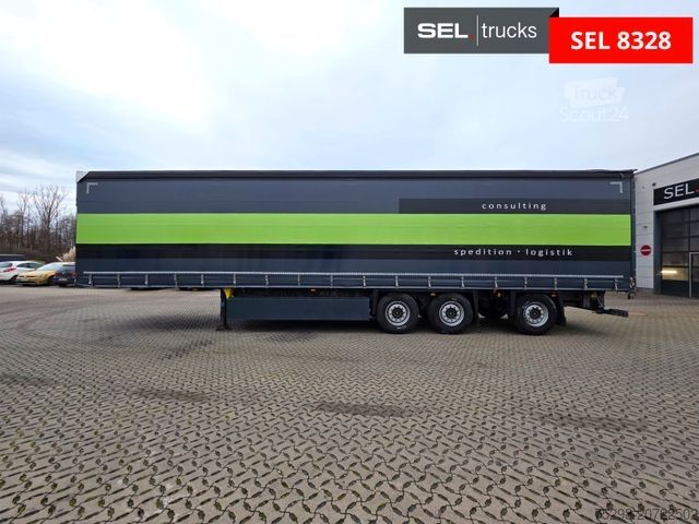 Open semitrailer with tarp SCHMITZ CARGOBULL SCS 24 / Staplerhalter. / Palettenk. / Lenkachse