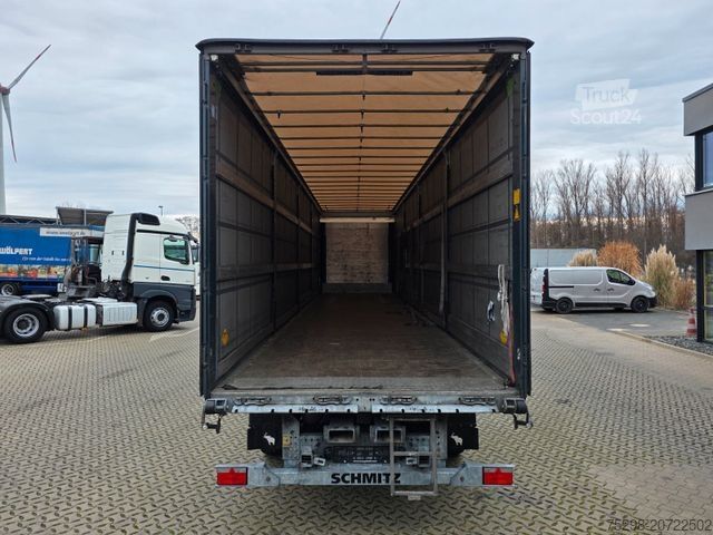 Open semitrailer with tarp SCHMITZ CARGOBULL SCS 24 / Staplerhalter. / Palettenk. / Lenkachse