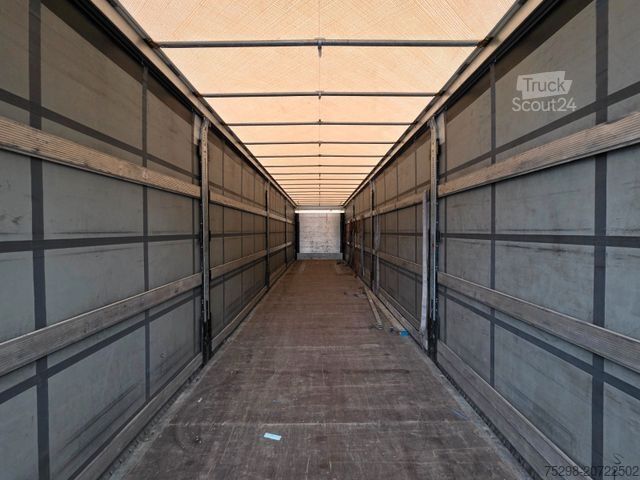 Open semitrailer with tarp SCHMITZ CARGOBULL SCS 24 / Staplerhalter. / Palettenk. / Lenkachse