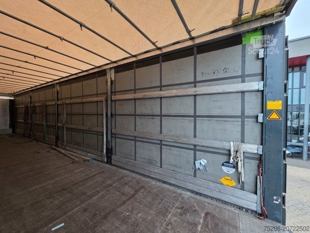 Open semitrailer with tarp SCHMITZ CARGOBULL SCS 24 / Staplerhalter. / Palettenk. / Lenkachse