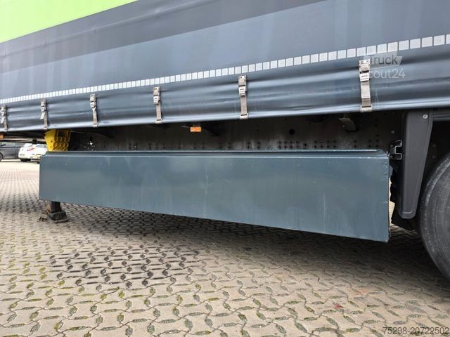 Open semitrailer with tarp SCHMITZ CARGOBULL SCS 24 / Staplerhalter. / Palettenk. / Lenkachse