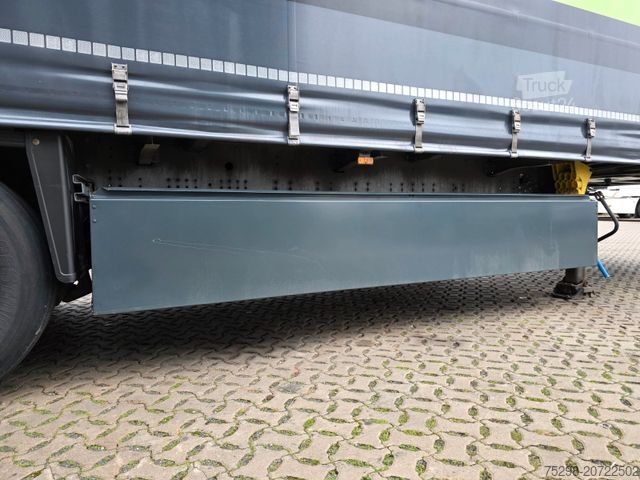 Open semitrailer with tarp SCHMITZ CARGOBULL SCS 24 / Staplerhalter. / Palettenk. / Lenkachse