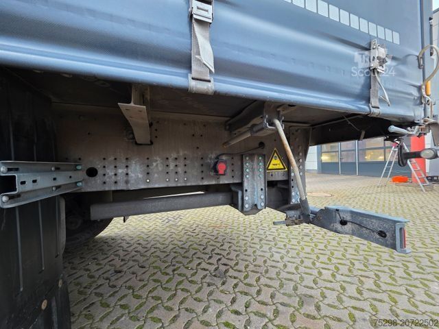 Open semitrailer with tarp SCHMITZ CARGOBULL SCS 24 / Staplerhalter. / Palettenk. / Lenkachse