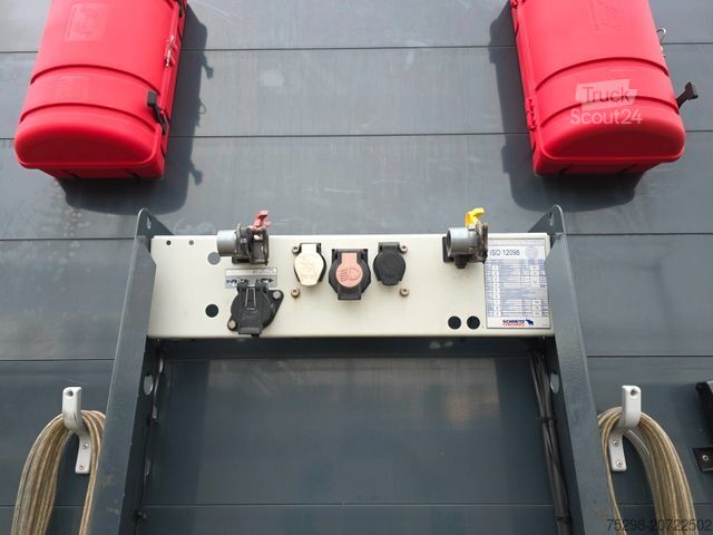 Open semitrailer with tarp SCHMITZ CARGOBULL SCS 24 / Staplerhalter. / Palettenk. / Lenkachse