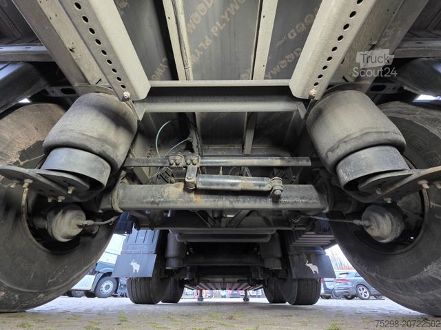 Open semitrailer with tarp SCHMITZ CARGOBULL SCS 24 / Staplerhalter. / Palettenk. / Lenkachse