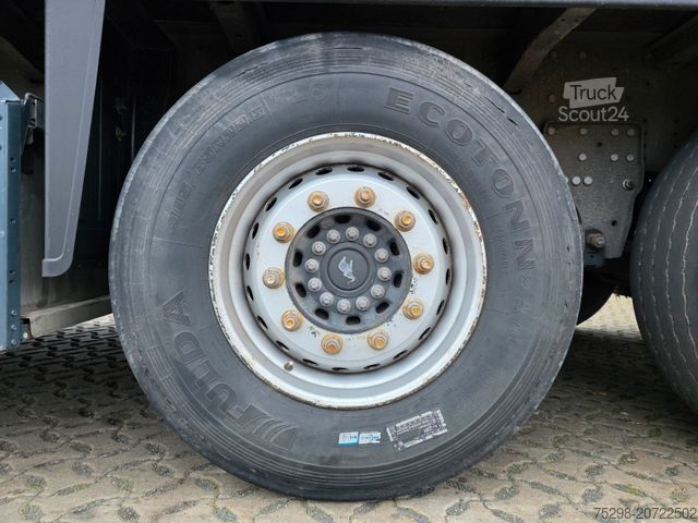 Open semitrailer with tarp SCHMITZ CARGOBULL SCS 24 / Staplerhalter. / Palettenk. / Lenkachse