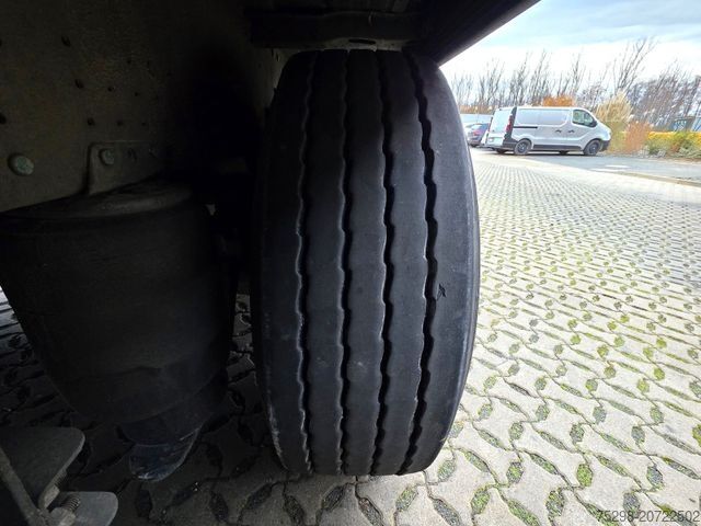 Open semitrailer with tarp SCHMITZ CARGOBULL SCS 24 / Staplerhalter. / Palettenk. / Lenkachse