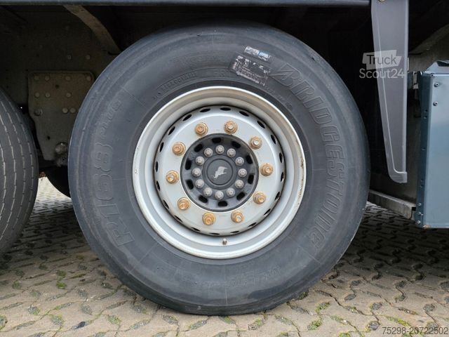 Open semitrailer with tarp SCHMITZ CARGOBULL SCS 24 / Staplerhalter. / Palettenk. / Lenkachse