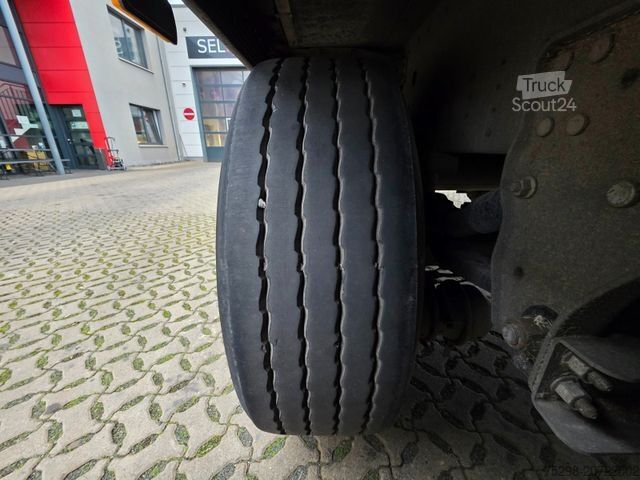 Open semitrailer with tarp SCHMITZ CARGOBULL SCS 24 / Staplerhalter. / Palettenk. / Lenkachse