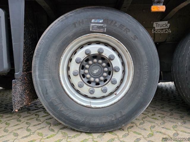 Auflieger mit Pritsche & Plane SCHMITZ CARGOBULL SCS 24 / Staplerhalter. / Palettenk. / Lenkachse