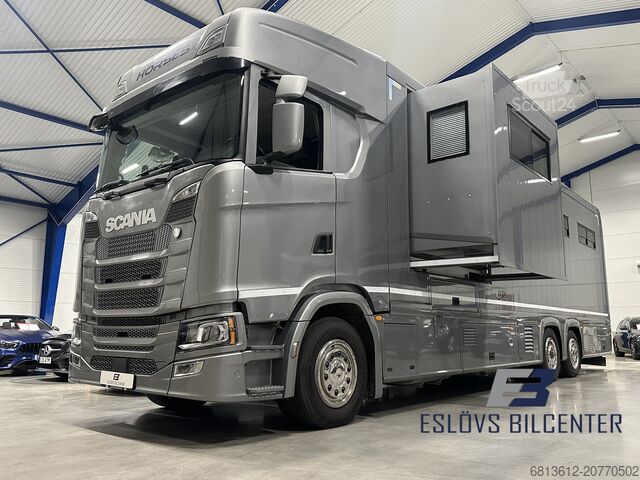 Galvijų pervežimo sunkvežimis SCANIA Stephex STX S500 Horsetruck / Pop X2 /