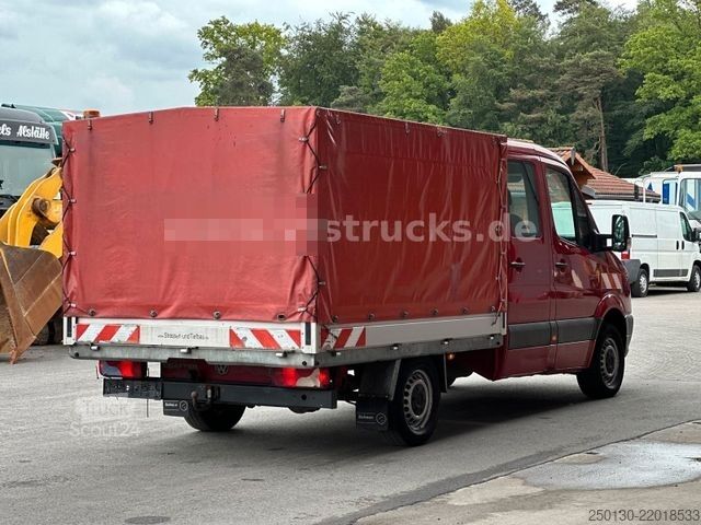 Camion bâché VW Crafter 35 Doppelkabine Pritsche + Plane