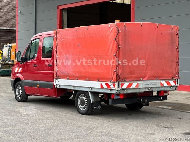 Camion bâché VW Crafter 35 Doppelkabine Pritsche + Plane
