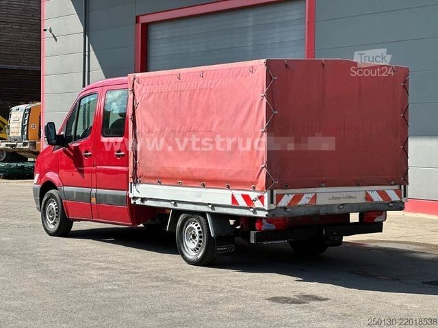 Camion bâché VW Crafter 35 Doppelkabine Pritsche + Plane