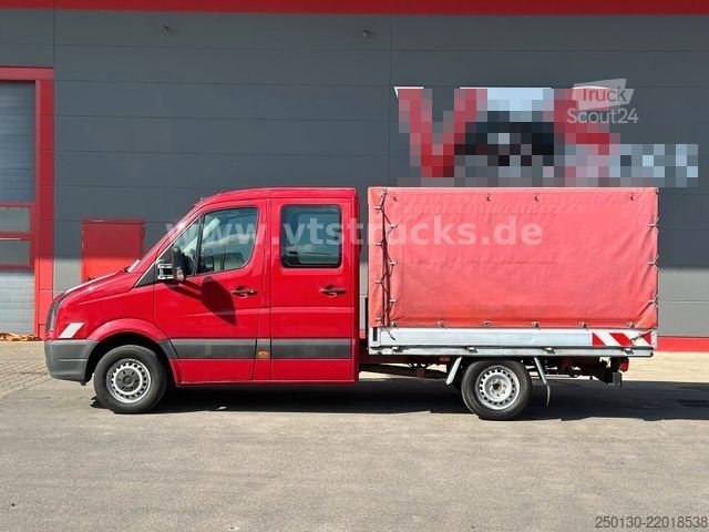 Camion bâché VW Crafter 35 Doppelkabine Pritsche + Plane