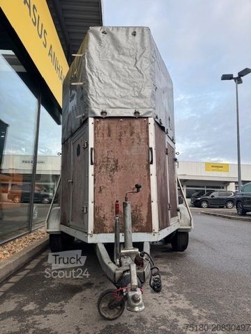 Prikolica za prevoz konj Alf ALF Pferdeanhänger Holz/Plane Viehanhänger