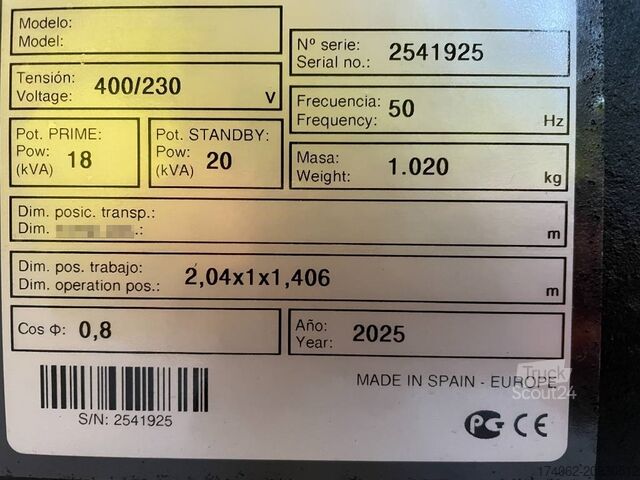 šķembas Kubota V2203M - 20 kVA Stage V - DPX-19003