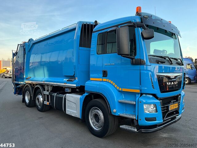 Refuse collection vehicle MAN TGS 26.320 Euro 6 Geesink 20m³ + Welvaarts weig...