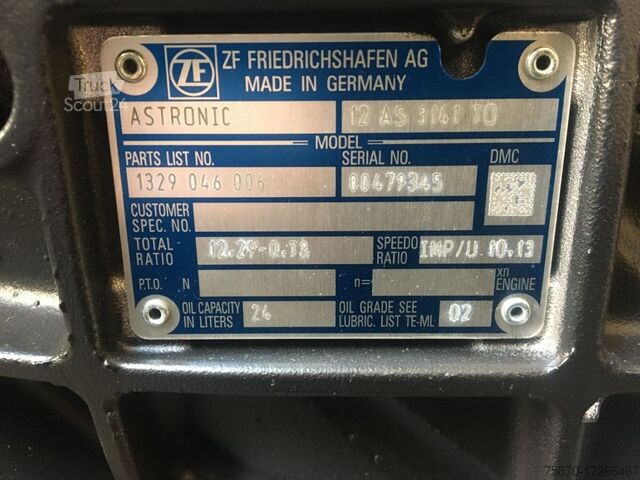 Caixa de velocidades DAF Versnellingsbak ZF 12 AS 3141 TO 12,29 - 0,78 I...