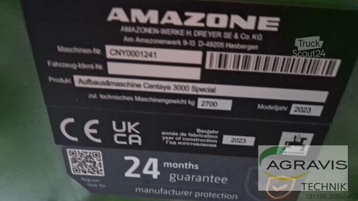 Seed drill Amazone CENTAYA 3000 SPECIAL