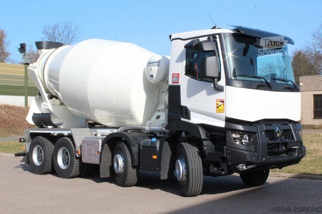 Concrete mixer truck RENAULT K480 8X4 EuromixMTP EM 10 L