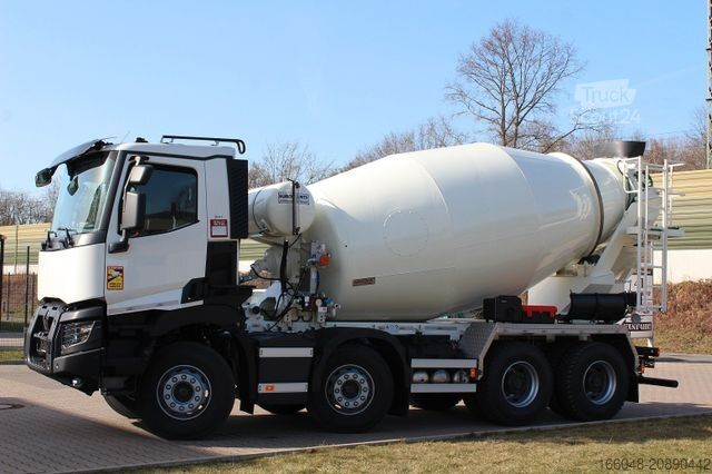 Concrete mixer truck RENAULT K480 8X4 EuromixMTP EM 10 L