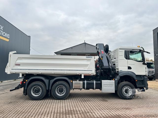 Outro MAN TGS 33.440 6x6 /3-Seiten- Kipper / Kran HIAB 302