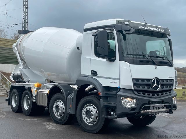 Camion malaxeur à béton MERCEDES-BENZ Arocs 5 3540 8x4 EURO 6e EuromixMTP EM 9 L