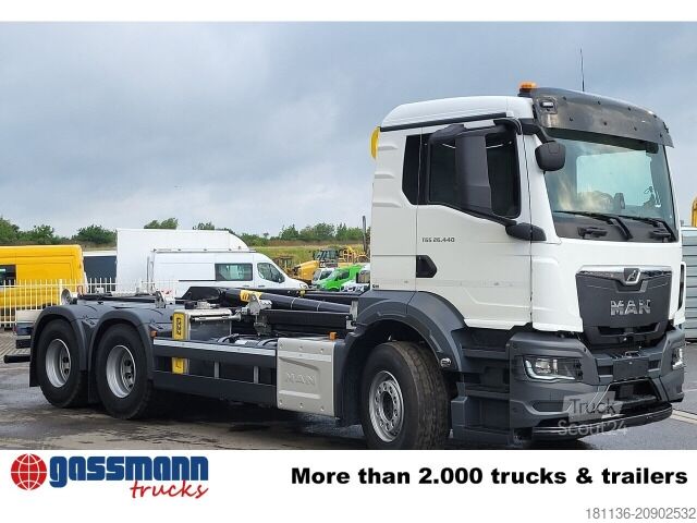 Camion benne à bras amovible MAN TGS 26.440 6x4 BB