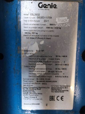 škarjasto dvigalo Genie GS2632
