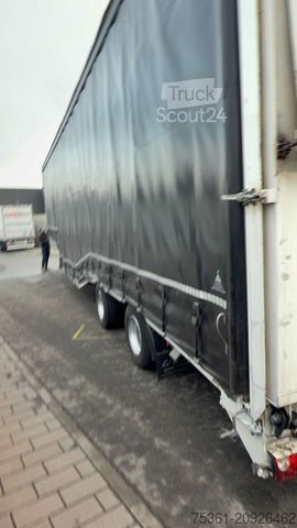 Tieflader-Sattelauflieger  Wiese Gabel Stapler Transport Tieflader WINDE