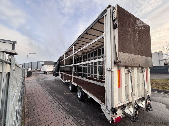Tieflader-Sattelauflieger  Wiese Gabel Stapler Transport Tieflader WINDE