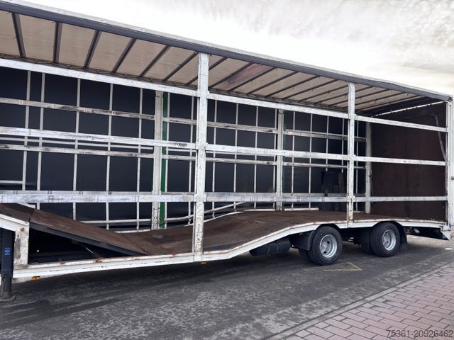 Tieflader-Sattelauflieger  Wiese Gabel Stapler Transport Tieflader WINDE