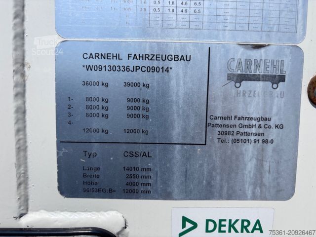 Auflieger mit Walkingfloor CARNEHL CSS/AL Schubboden Liftachse JOST Achsen