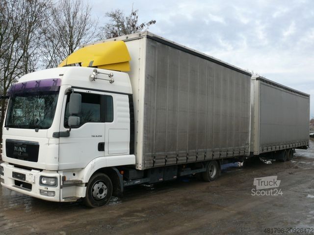 Schuifzeil bestelwagen MAN TGL 8.250 * Kompletter Zug