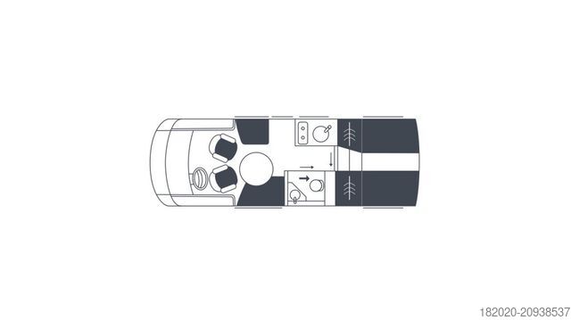 Halvintegreret autocamper NIESMANN+BISCHOFF iSMOVE 6.9 E AUTOMATIK,NAVI,HUBBETT,SAT/TV