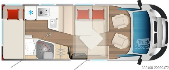 Autorulotă semi-integrată BÜRSTNER Campeo TD 676 G SAT-Antenne, 240 Ah Lithium