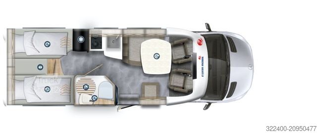 Pusiau integruotas kemperis EURAMOBIL Profila T 696 EB alle Mondial Pakete