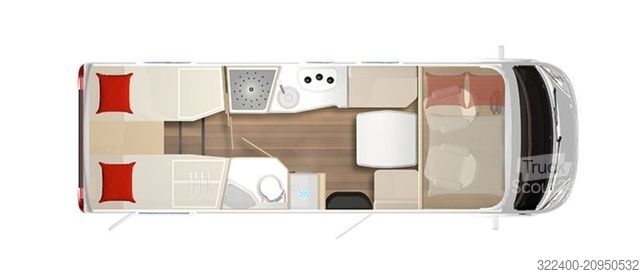 Autorulotă integrată BÜRSTNER Lyseo I 727 G 180 PS Alde Einzelbetten