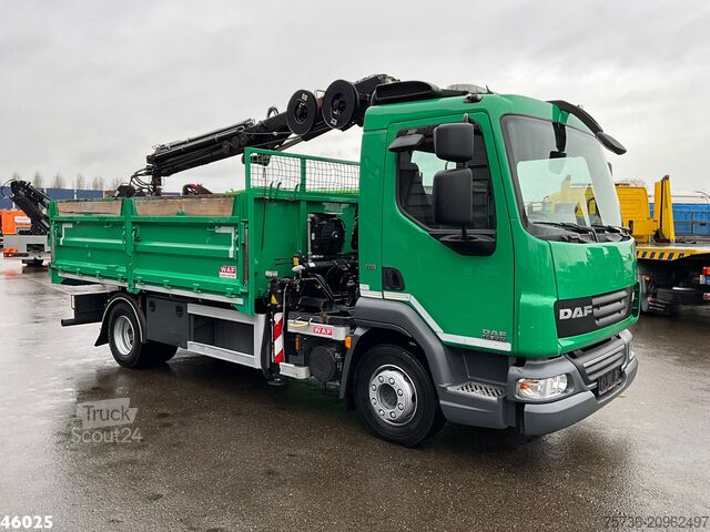 Ανατρεπόμενο όχημα με γερανό DAF FA 45 LF 220 Hiab 8 Tonmeter laadkraan Just 53...