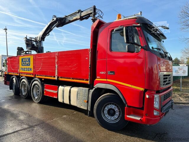 Plateforme de chargement ouverte Volvo FH 420 8x4 TRIDEM PRITSCHE + KRAN HIAB ROLLER 1...