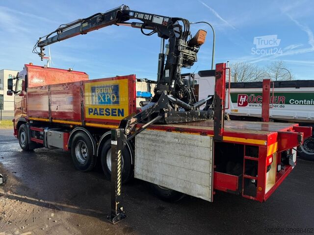 Plateforme de chargement ouverte Volvo FH 420 8x4 TRIDEM PRITSCHE + KRAN HIAB ROLLER 1...