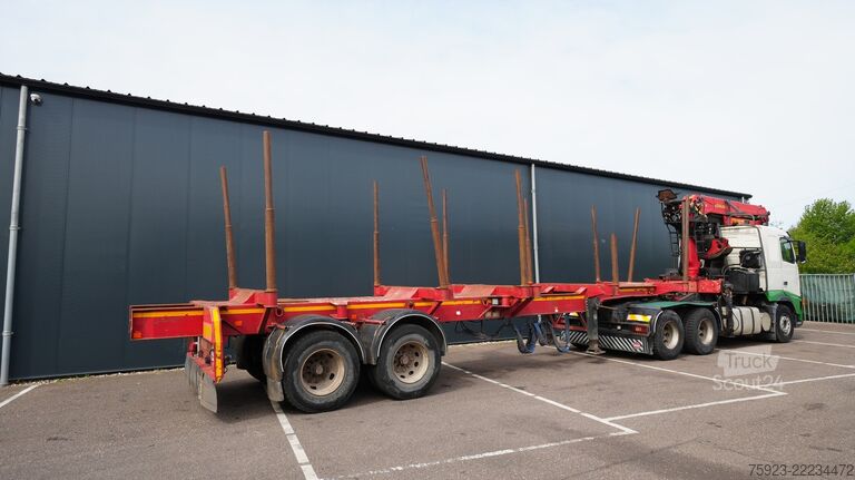 Volvo FH 460 6x4 combi med Palfinger SRX 47 kran og trætransporttrailer Volvo FH 460 6x4 combi with Palfinger SRX 47 crane an...