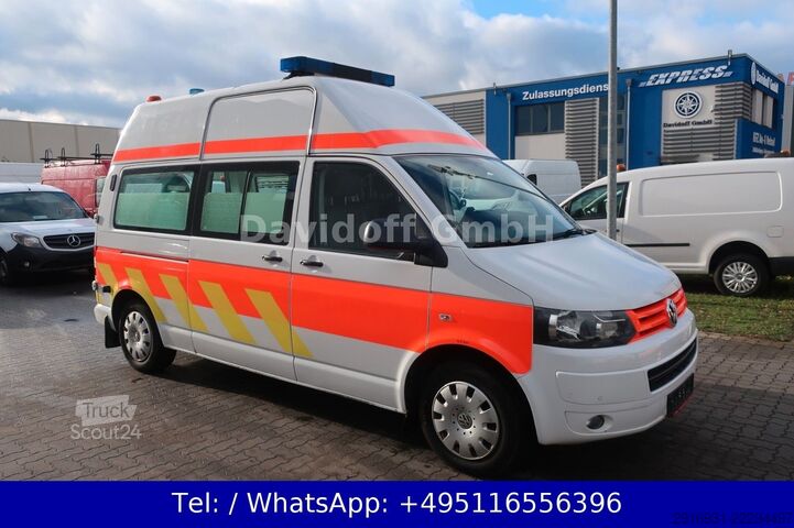 Hasičské auto VOLKSWAGEN T5 Transporter Hochdach lang/KTW/Klima/FN: A29