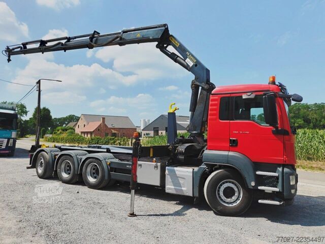  MAN TGS 35.440 8x4 tridem hooklift + Crane Palfinge...