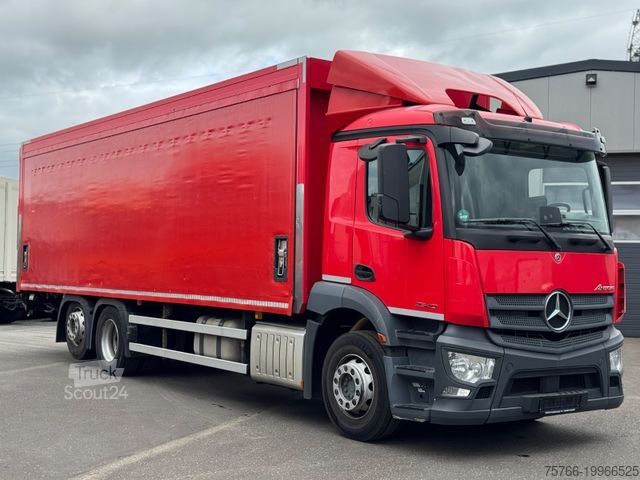 Вантажівка з платформою і тентом MERCEDES-BENZ ANTOS 2540 L / LBW / AHK / LENKACHSE / 21 PAL