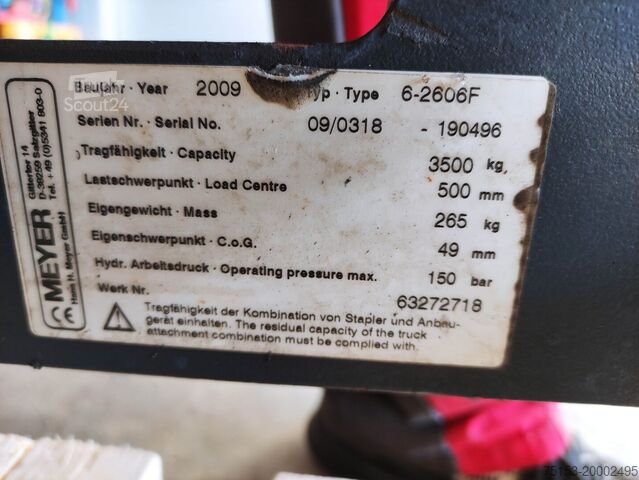 Pozicionerji vilic Meyer 6-2606F